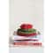 Hello Honey® 4" Red & Green Handmade Wool Felt Ball Coaster Set